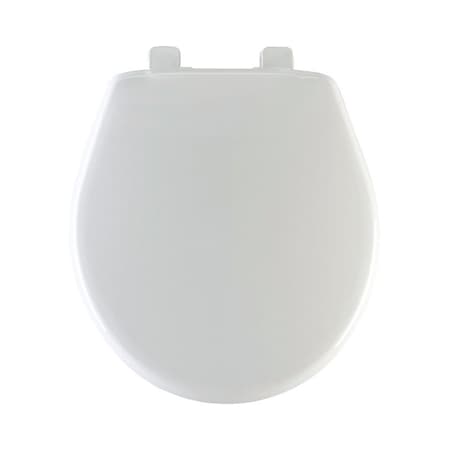 B & K Mayfair by Bemis Caswell Slow Close Round White Plastic Toilet Seat 80SLOW-000